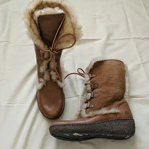 NWOB Leather & Fur boots